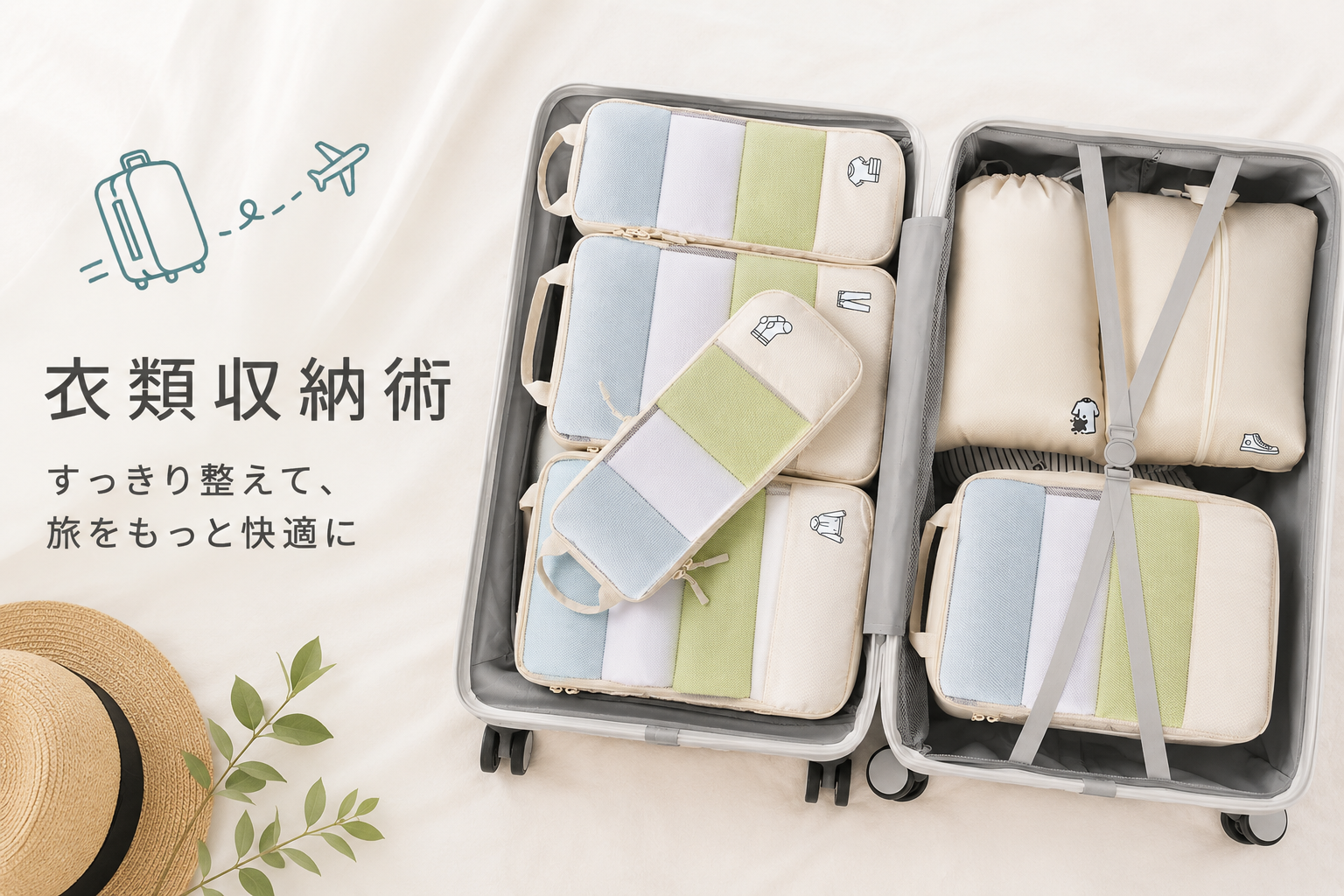 旅行中の衣類収納術|スーツケースをすっきり整えるたたみ方と収納のコツ