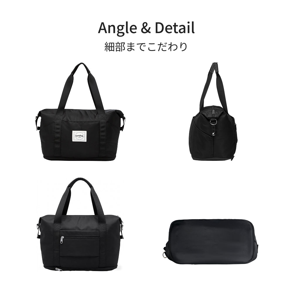 【SAMFOLK】ボストンバッグ トラベルバック 26L-36L|拡張機能 撥水 防水 大容量 軽量 旅行バッグ 一泊二日 修学旅行 出張 レディース メンズ