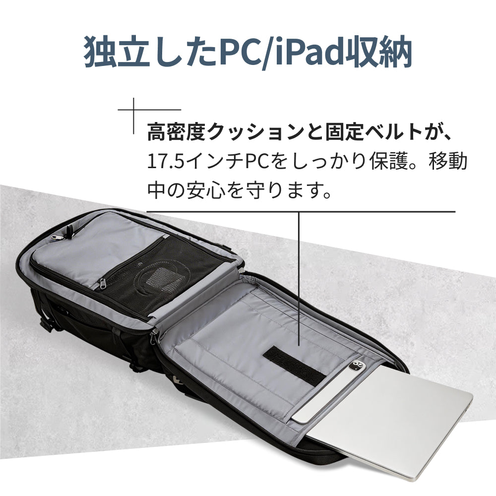 【SAMFOLK】トラベルリュック 40L|3way 防水 軽量 大容量 機内持ち込み対応 A4・17インチPC ビジネス・旅行バックパック 男女兼用