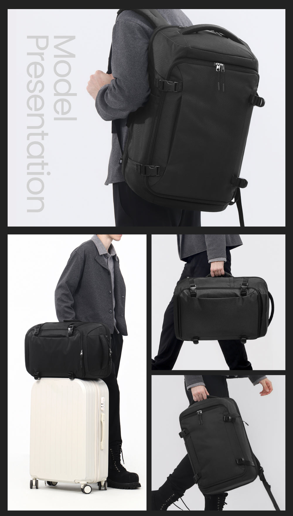 旅行 リュック 大容量 40L 機内持ち込み ビジネス バックパック【8月新発売!SA80PRO】 リュック 40L 旅行 出張 トラベル 防災 防犯バッグ ビジネス 大容量 2泊3日 A4 17インチ 防水 撥水 大きめ 4way スキミング防止 ノートPC リュックサック YKKファスナー 丈夫 バックパック 収納 通勤 メンズ レディース 1年保証