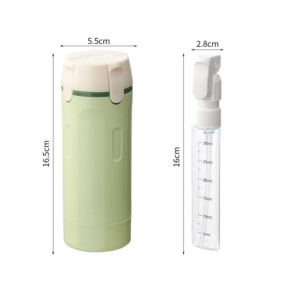 【SAMFOLK】4in1 トラベルボトル 詰め替えセット|スプレー・ポンプ・ブラシ付き 旅行用小分け容器 機内持ち込み コスメ 撥水