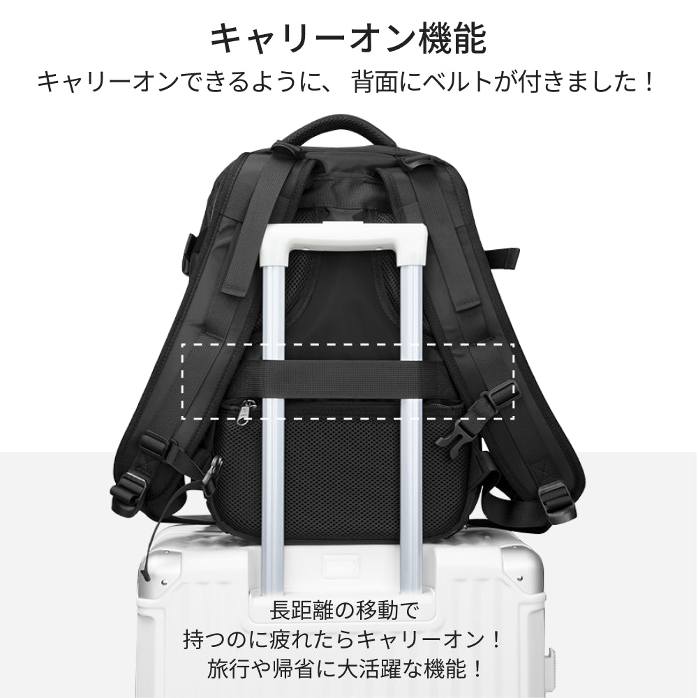 【SAMFOLK】トラベルリュック レディース 20L|撥水 軽量 機内持ち込み 1泊2日 2泊3日 17インチPC対応 大容量 防水 おしゃれ 通勤 通学 修学旅行