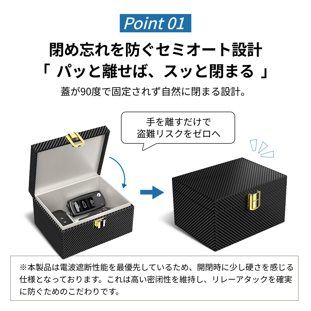 【SAMFOLK】リレーアタック防止 スマートキーケース|電波遷断ボックス 盗難防止 RFID スキミング防止 高級レザー 玄間用 車 盗難対策 父の日 プレゼント