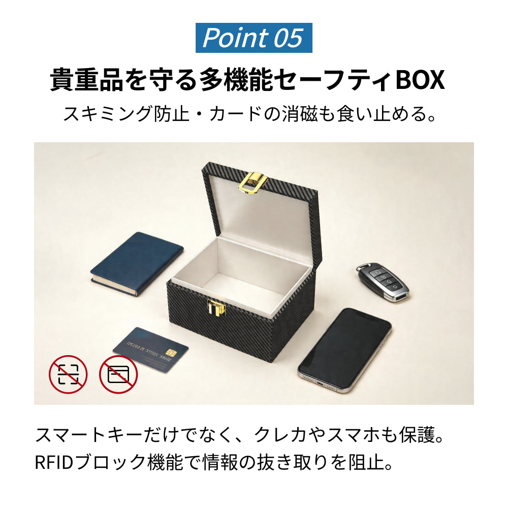 【SAMFOLK】リレーアタック防止 スマートキーケース|電波遷断ボックス 盗難防止 RFID スキミング防止 高級レザー 玄間用 車 盗難対策 父の日 プレゼント