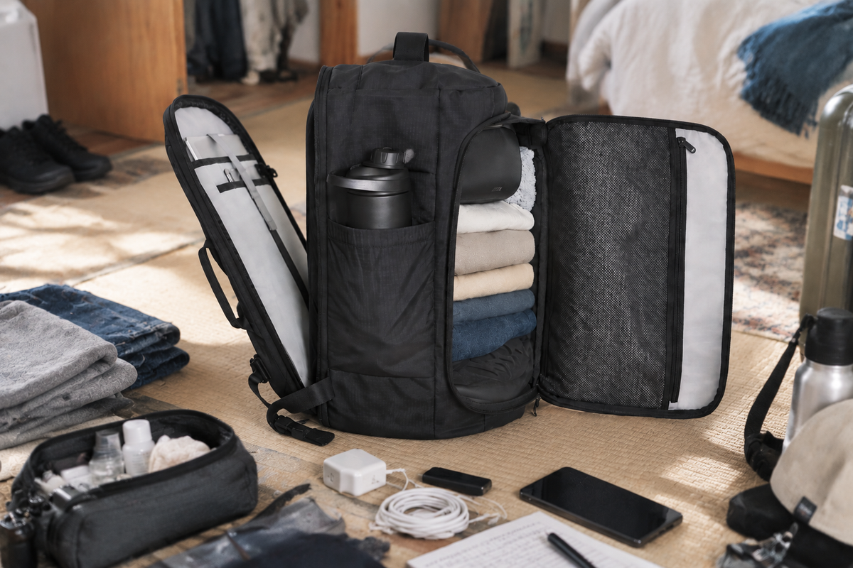 旅行用バックパックの詰め方｜荷物を取り出しやすく整理する収納のコツ