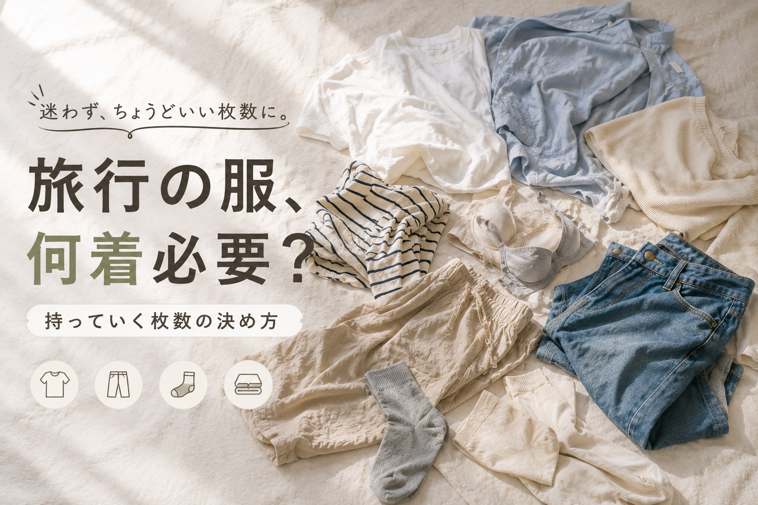 旅行の服は何着必要？持っていく枚数の決め方