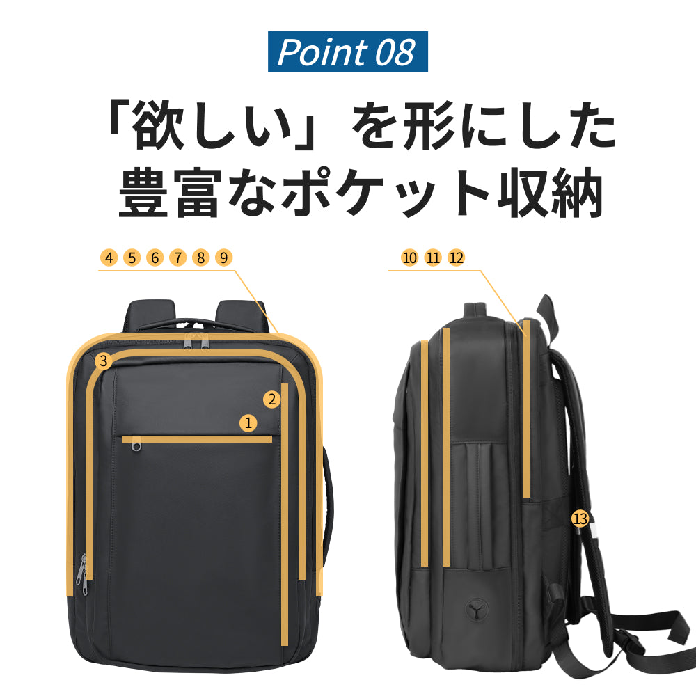 ビジネスリュック リュック メンズ ビジネスバック 大容量 20L 30L拡張機能 リュックサック SAMFOLK 防水 通勤 ビジネスバッグ 4WAY 多機能ポケット 17インチPC パソコン 耐久 耐衝撃 旅行 出張 通学  男女兼用 通学 通勤 修学 ギフト 父の日