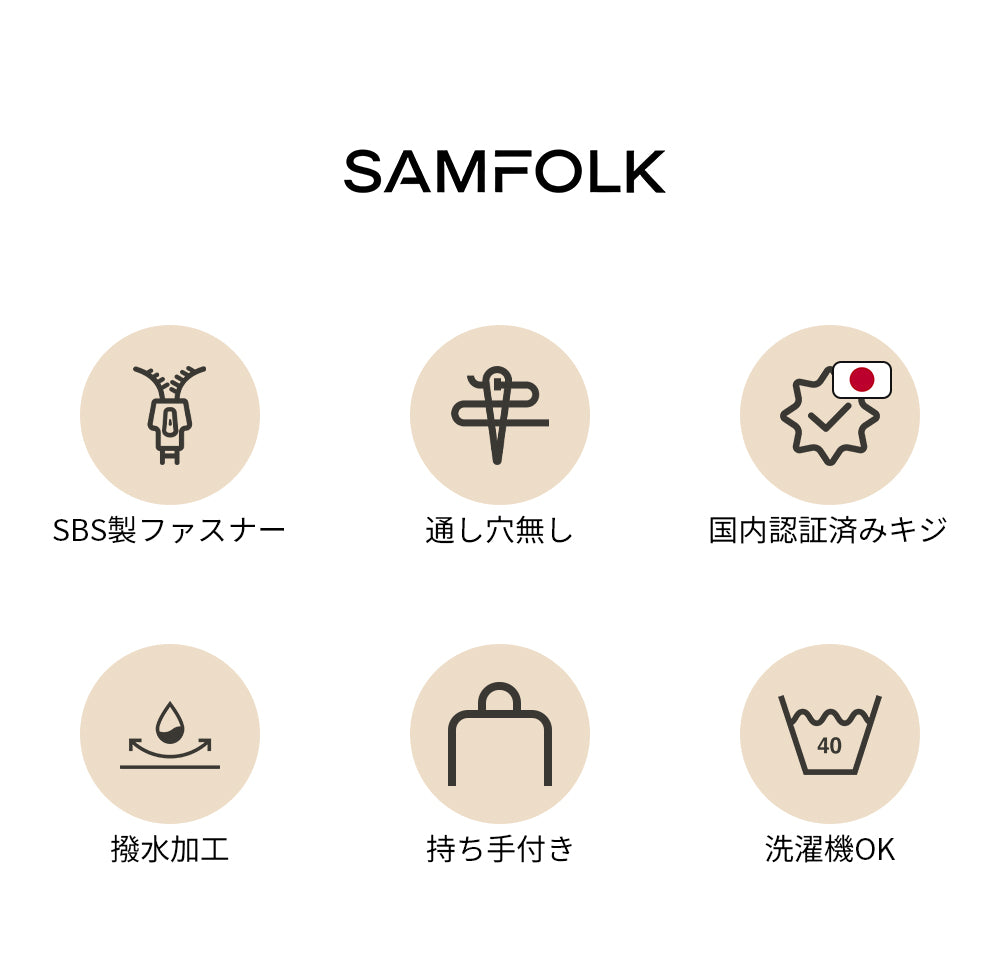 【SAMFOLK】トラベルポーチ 圧縮 6点セット｜旅行用 圧縮バッグ 衣類 収納ポーチ 撥水 大容量 シューズバッグ スーツケース収納