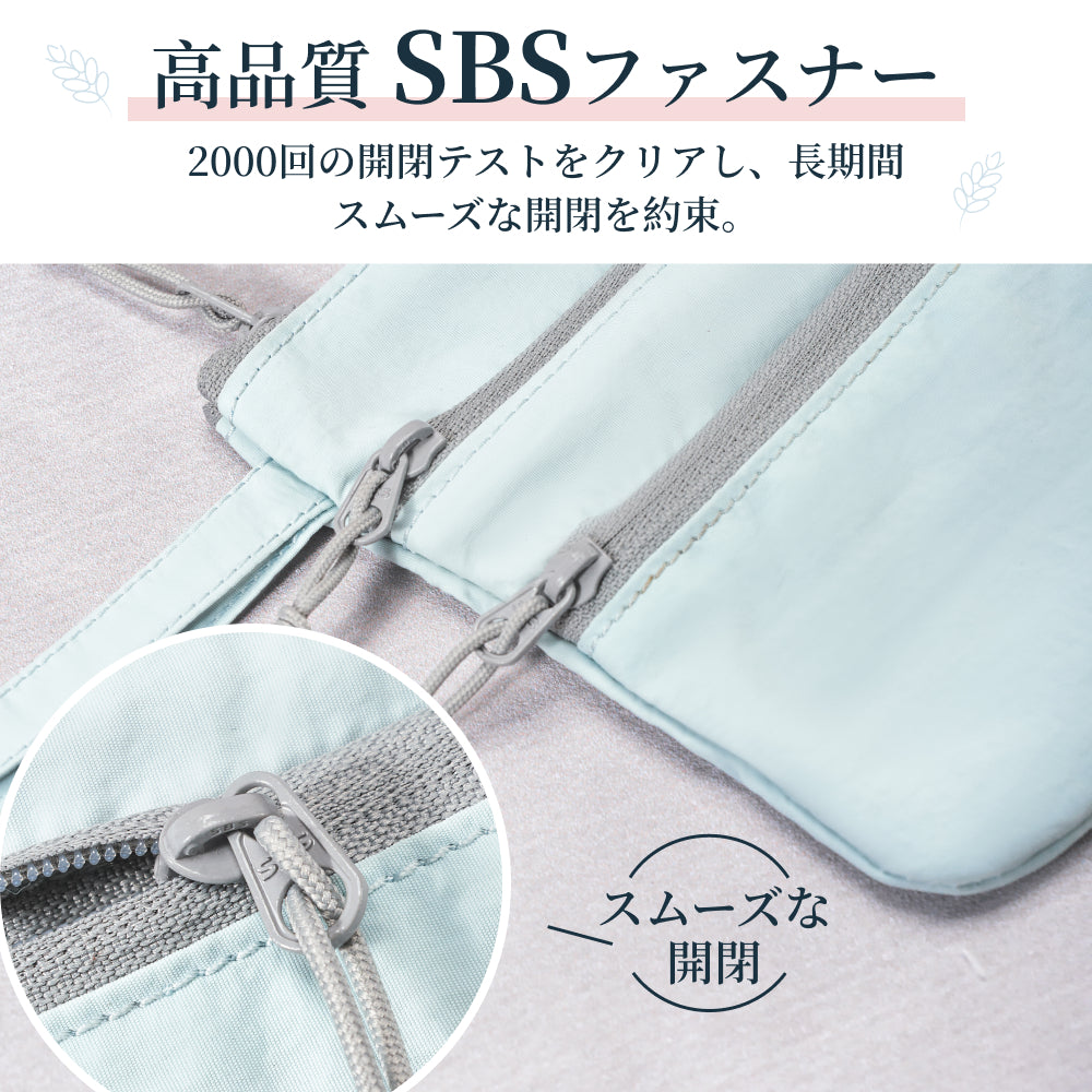 【SAMFOLK】コインケース 小銭入れ レディース｜カードケース ミニ財布 L字ファスナー ナイロン キーホルダー付 薄型 軽量 母の日 プレゼント