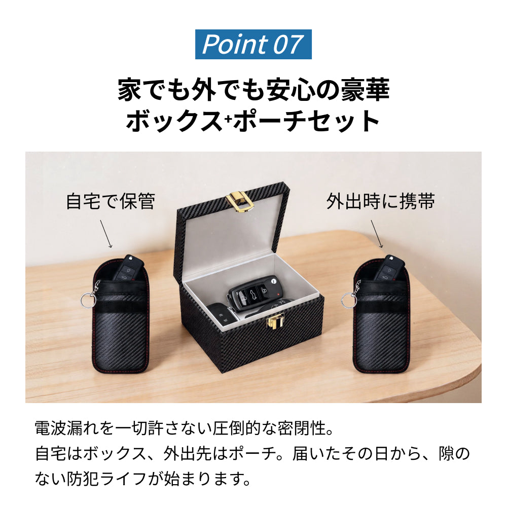 【SAMFOLK】リレーアタック防止 スマートキーケース｜電波遷断ボックス 盗難防止 RFID スキミング防止 高級レザー 玄間用 車 盗難対策 父の日 プレゼント